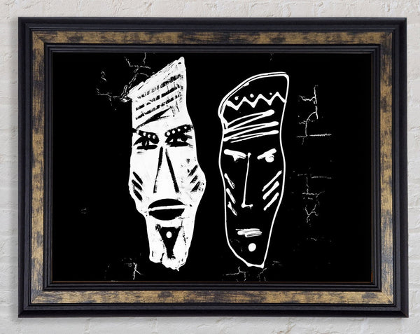 Mask Of Two Sides Framed Print