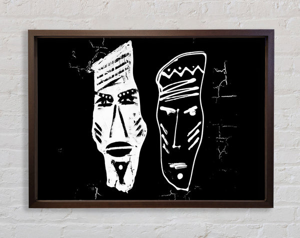 Mask Of Two Sides Framed Print