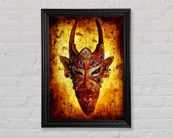 Horned Mask Framed Print