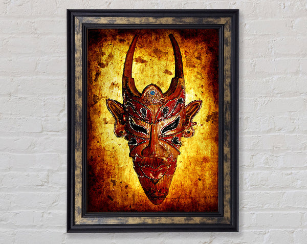 Horned Mask Framed Print