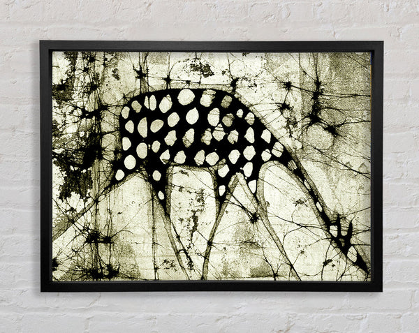 Native Giraffe Framed Print
