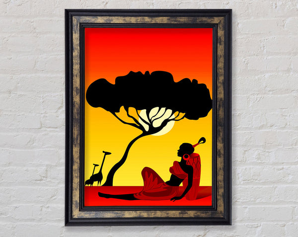 Shading From The African Sun Framed Print