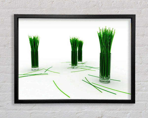 Wheat Glass Grass Framed Print