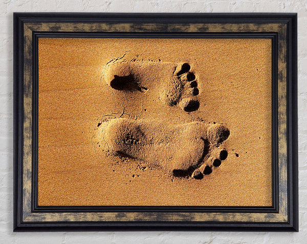 Footprints In The Sands Of Time Framed Print