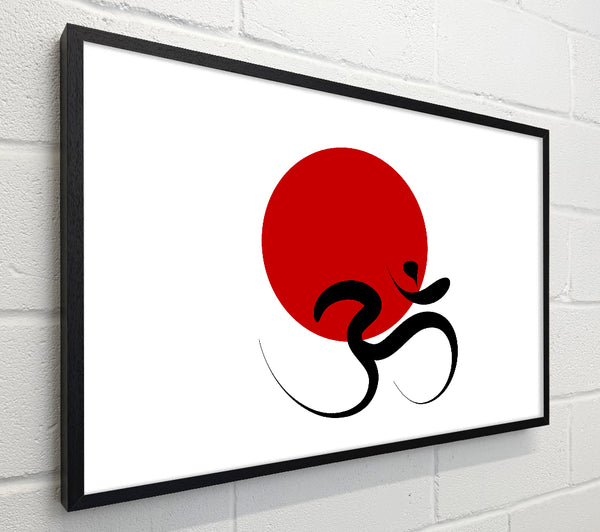 Om Sign Under The Red Sun