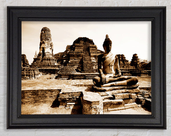 Buddha Ancient Temple Framed Print