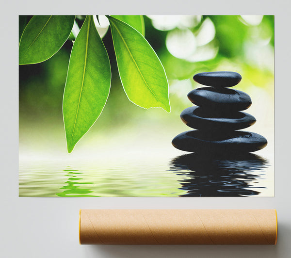 Tranquil Water Stones Giclee Print