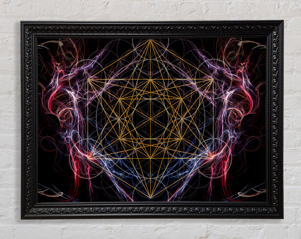 Metatrons Cube 2 Framed Print