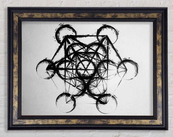 Metatron Cube Framed Print