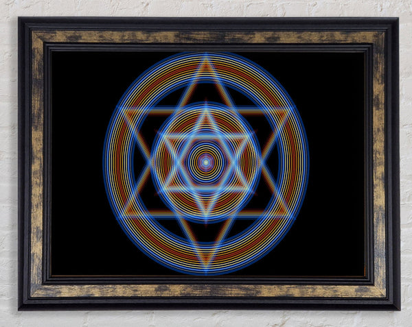Cymatic Star Framed Print