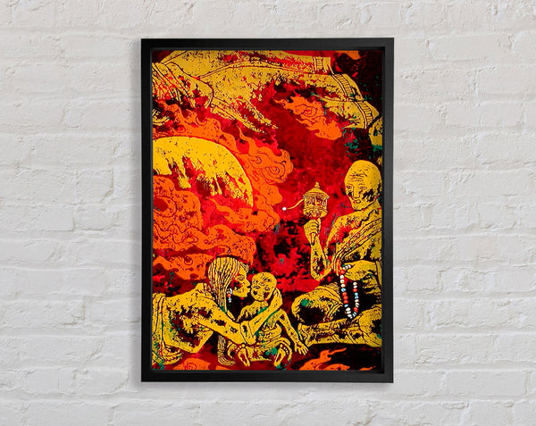 Tibetan Art Fire Wall Framed Print