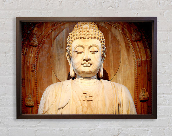 Buddha Face Statue Framed Print