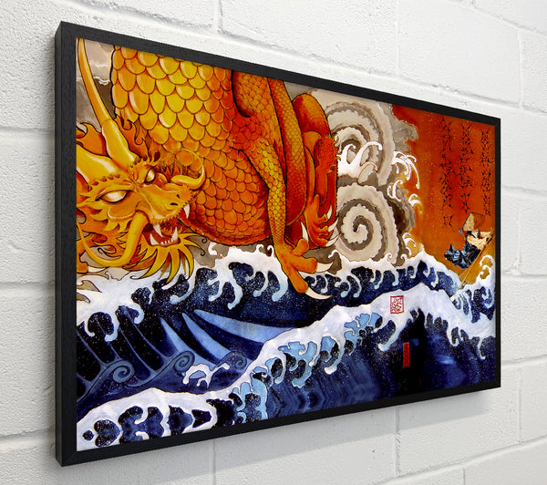 Japanese Samurai Monk Dragon