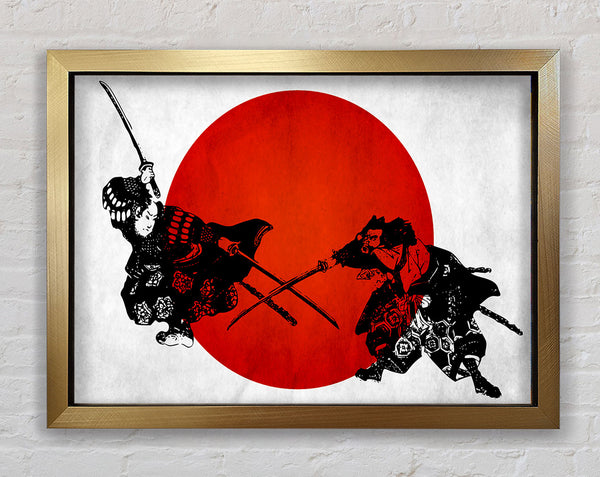 Japanese Warriors Framed Print