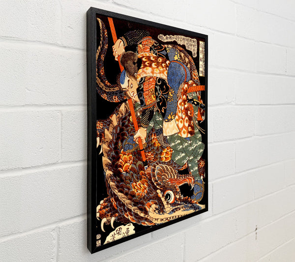 Japanese Miyamoto Musashi Killing A Giant Nue