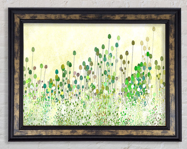 Poppy Buds Vintage Art Framed Print