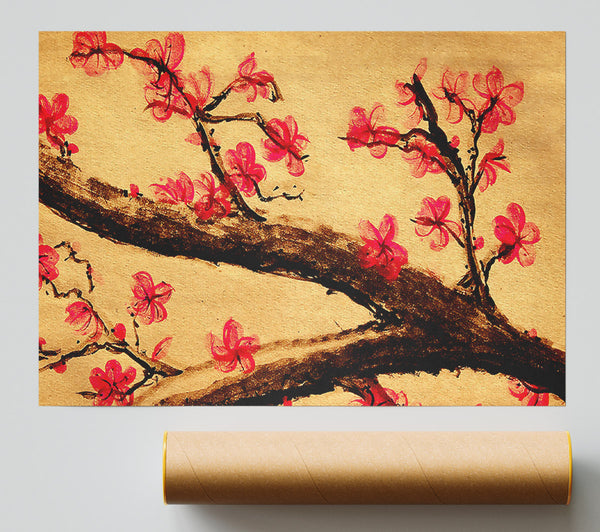 Cherry Blossom Painting Print