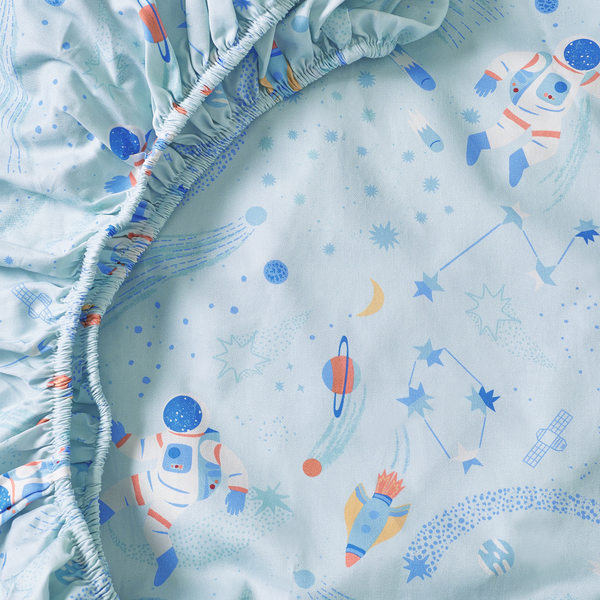 Space Organic Cotton Fitted Sheet