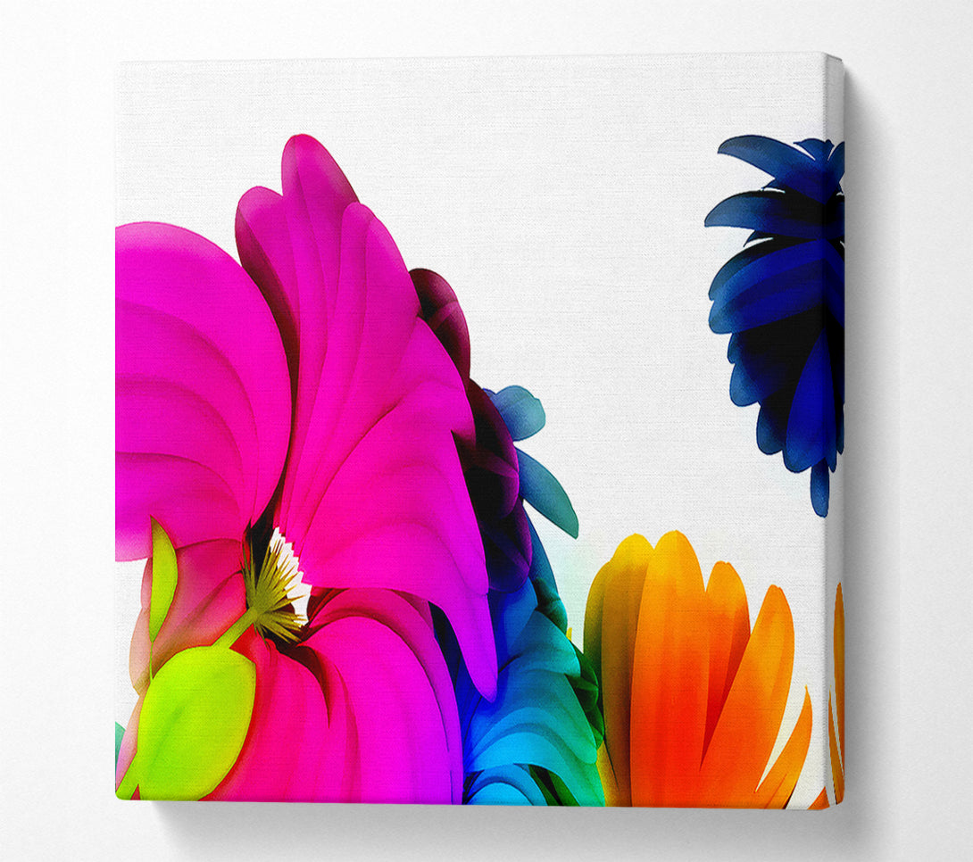  A Canvas Print of Colourful Vibrant Petals Canvas Art