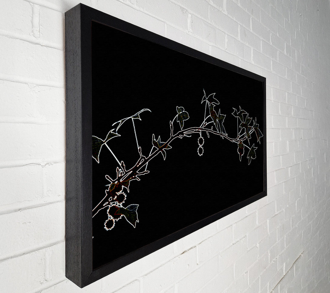  A Canvas Print of Abstarct Neon Floral 33 Canvas Print