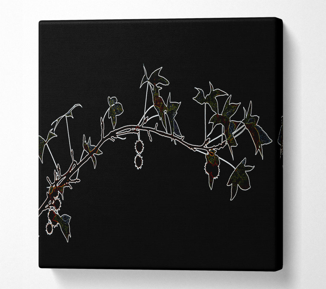  A Canvas Print of Abstarct Neon Floral 33 Canvas Print