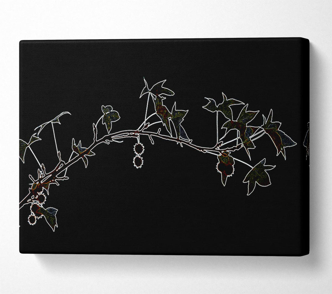  A Canvas Print of Abstarct Neon Floral 33 Canvas Print