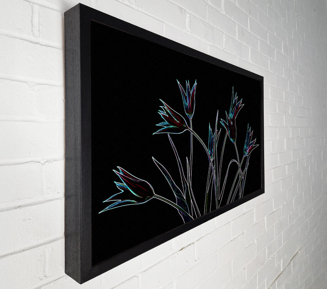  A Canvas Print of Abstarct Neon Floral 31 Canvas Art