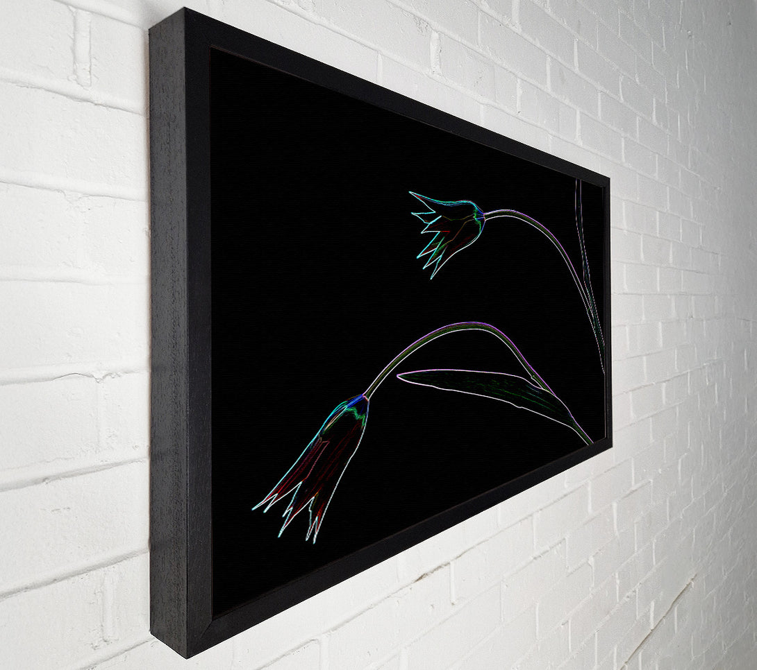  A Canvas Print of Abstarct Neon Floral 27 Canvas Print