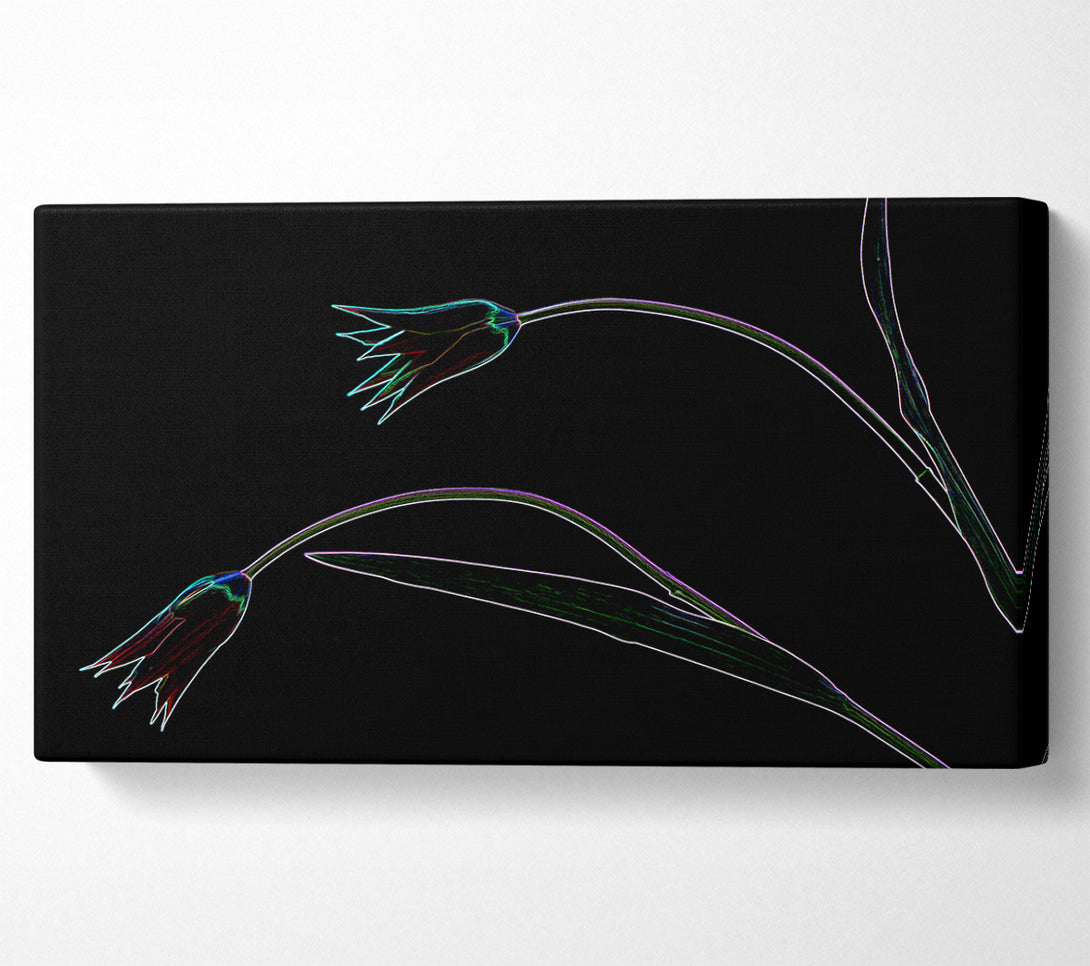  A Canvas Print of Abstarct Neon Floral 27 Canvas Print