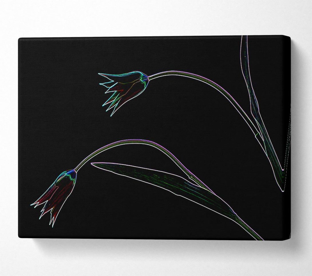  A Canvas Print of Abstarct Neon Floral 27 Canvas Print