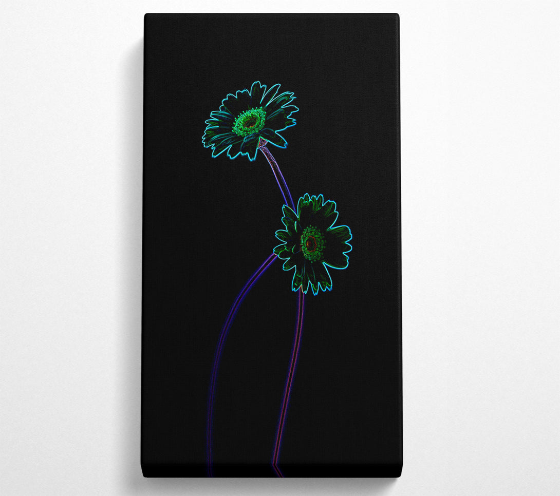  A Canvas Print of Abstarct Neon Floral 26 Canvas Print