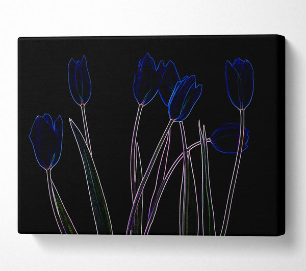  A Canvas Print of Abstarct Neon Floral 23 Canvas Art