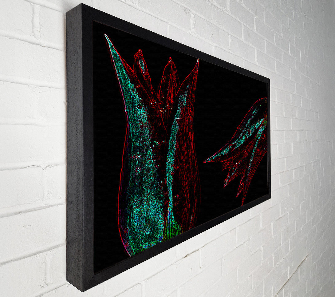  A Canvas Print of Abstarct Neon Floral 37 Canvas Print