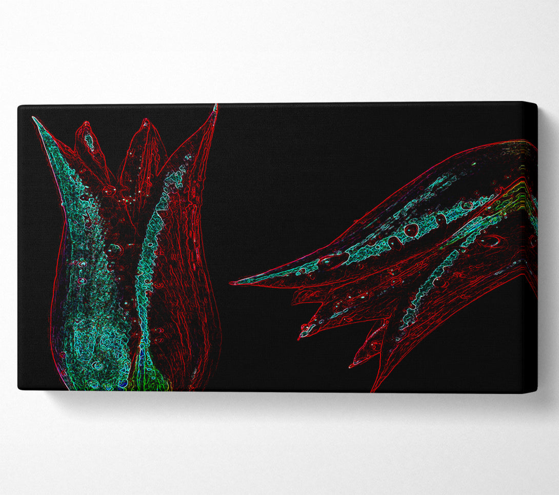  A Canvas Print of Abstarct Neon Floral 37 Canvas Print