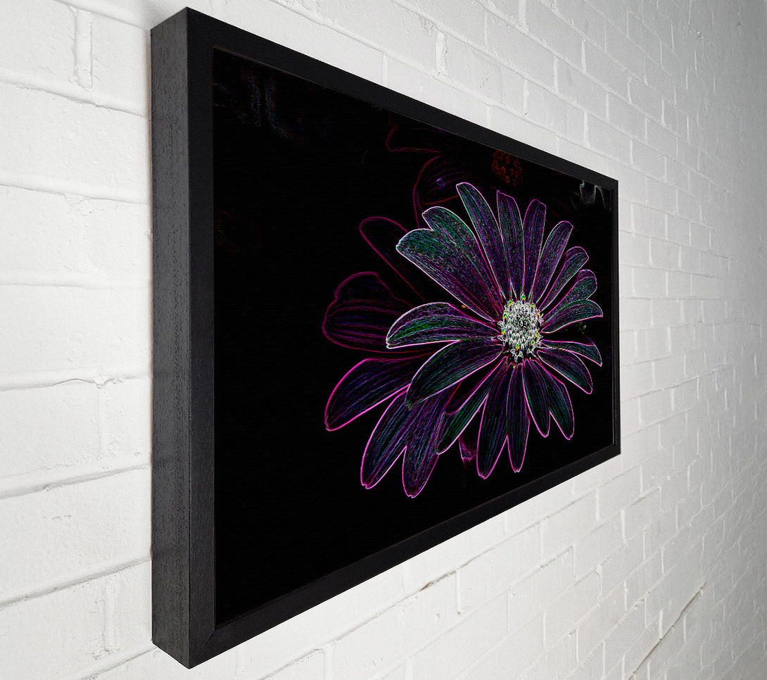  A Canvas Print of Abstarct Neon Floral 14 Canvas Art