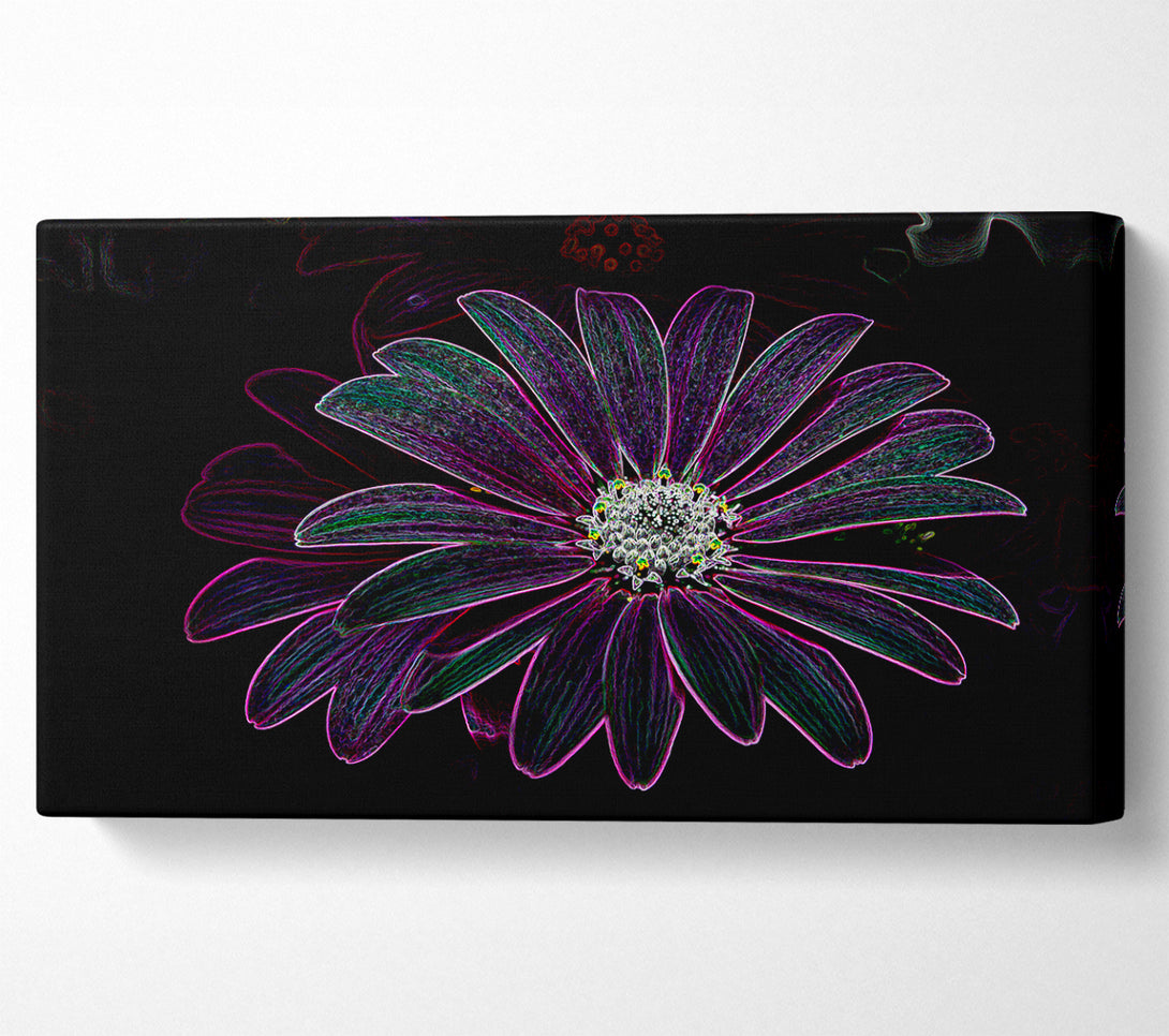  A Canvas Print of Abstarct Neon Floral 14 Canvas Art