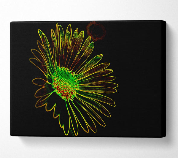  A Canvas Print of Abstarct Neon Floral 13 Canvas Print