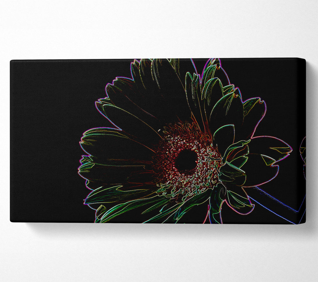  A Canvas Print of Abstarct Neon Floral 16 Canvas Art