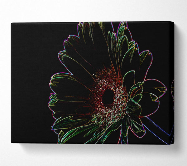  A Canvas Print of Abstarct Neon Floral 16 Canvas Art
