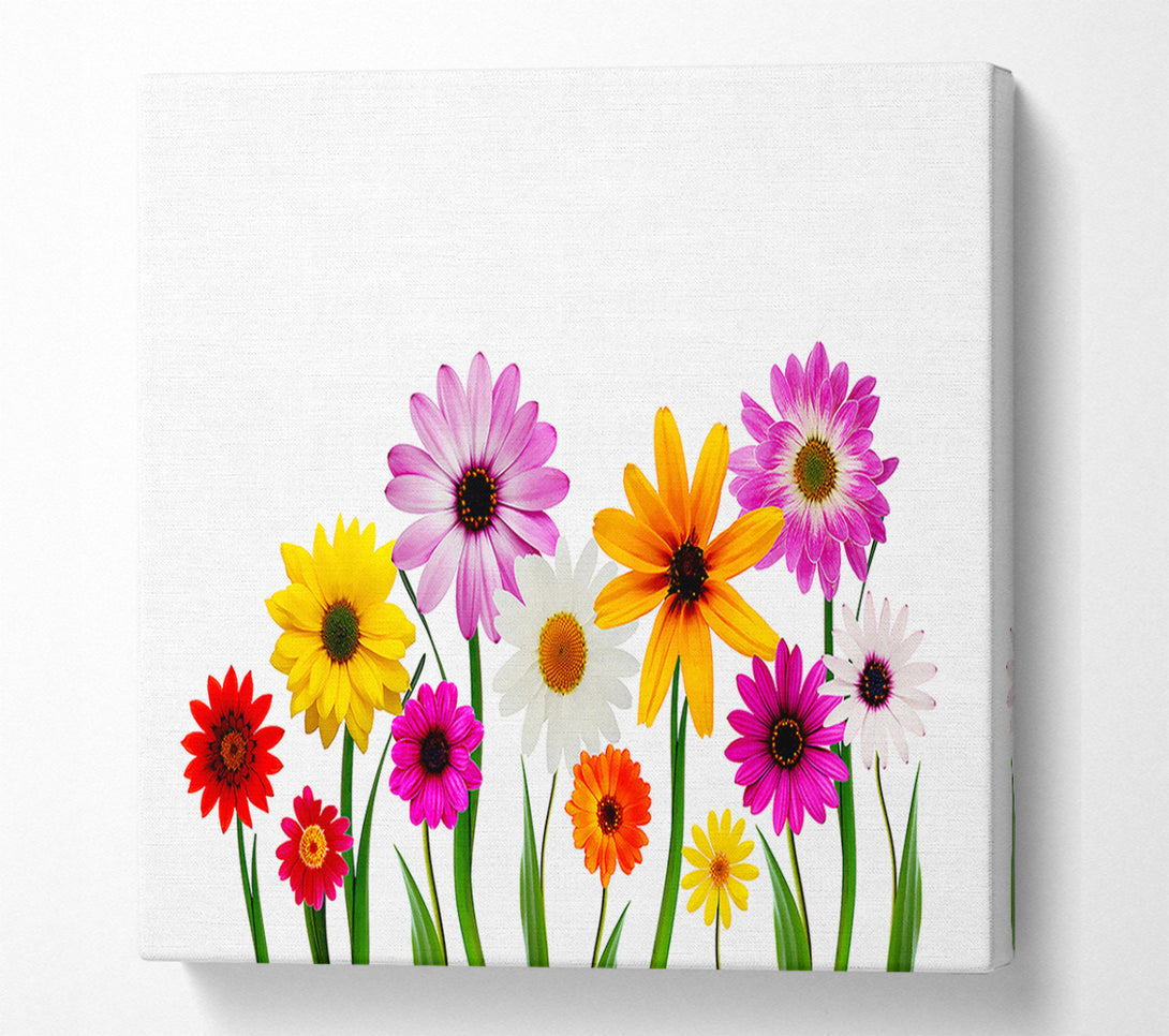  A Canvas Print of Garden Flower Party Canvas Art