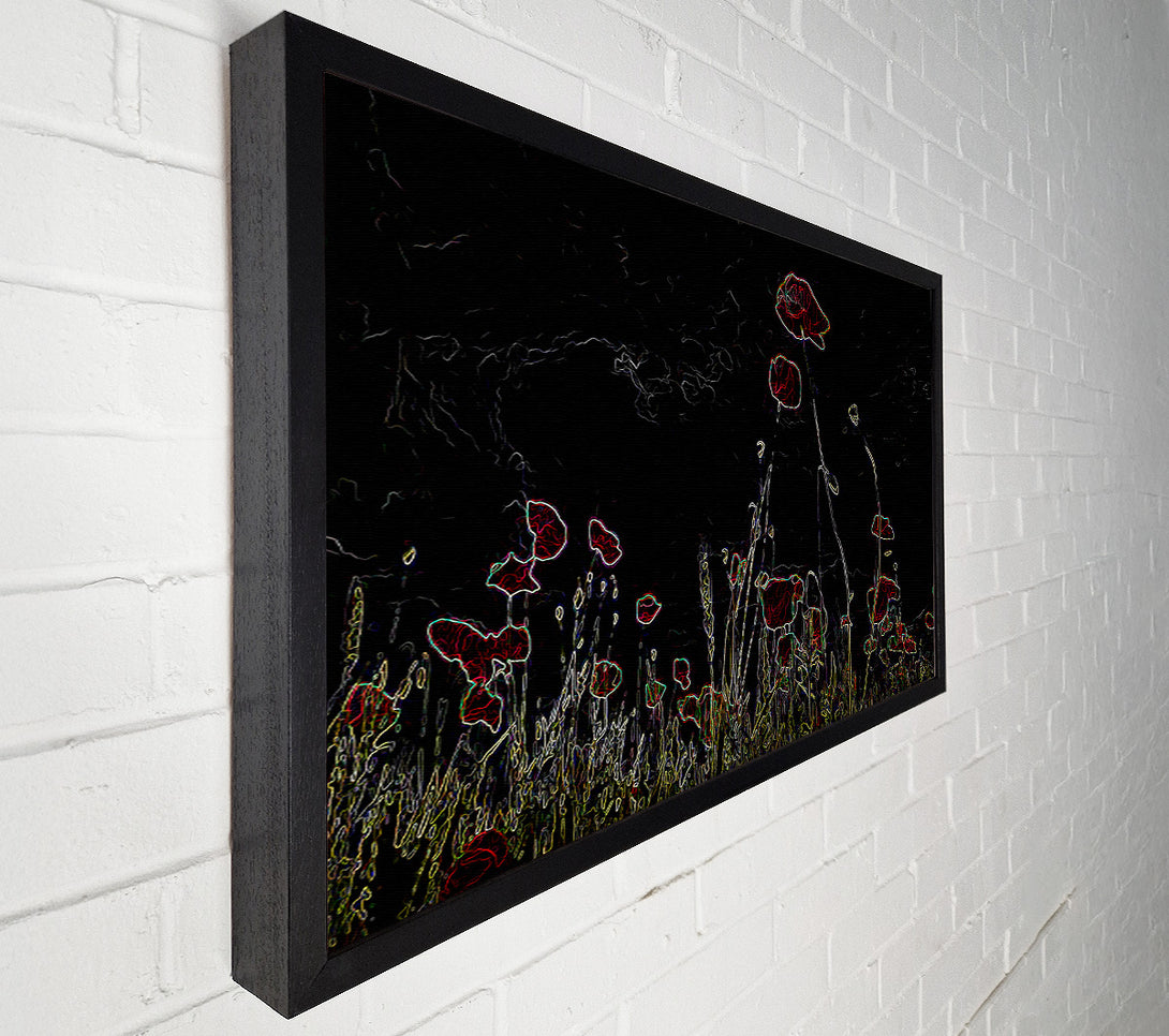  A Canvas Print of Abstarct Neon Floral 17 Canvas Art