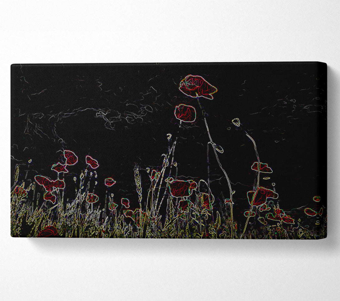  A Canvas Print of Abstarct Neon Floral 17 Canvas Art