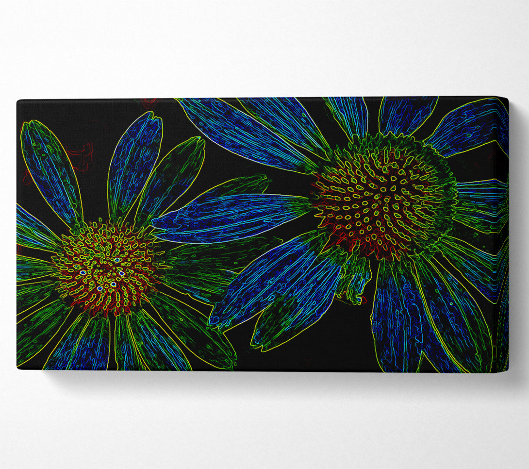  A Canvas Print of Abstarct Neon Floral 18 Canvas Art