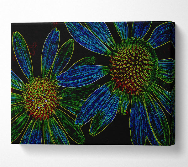  A Canvas Print of Abstarct Neon Floral 18 Canvas Art