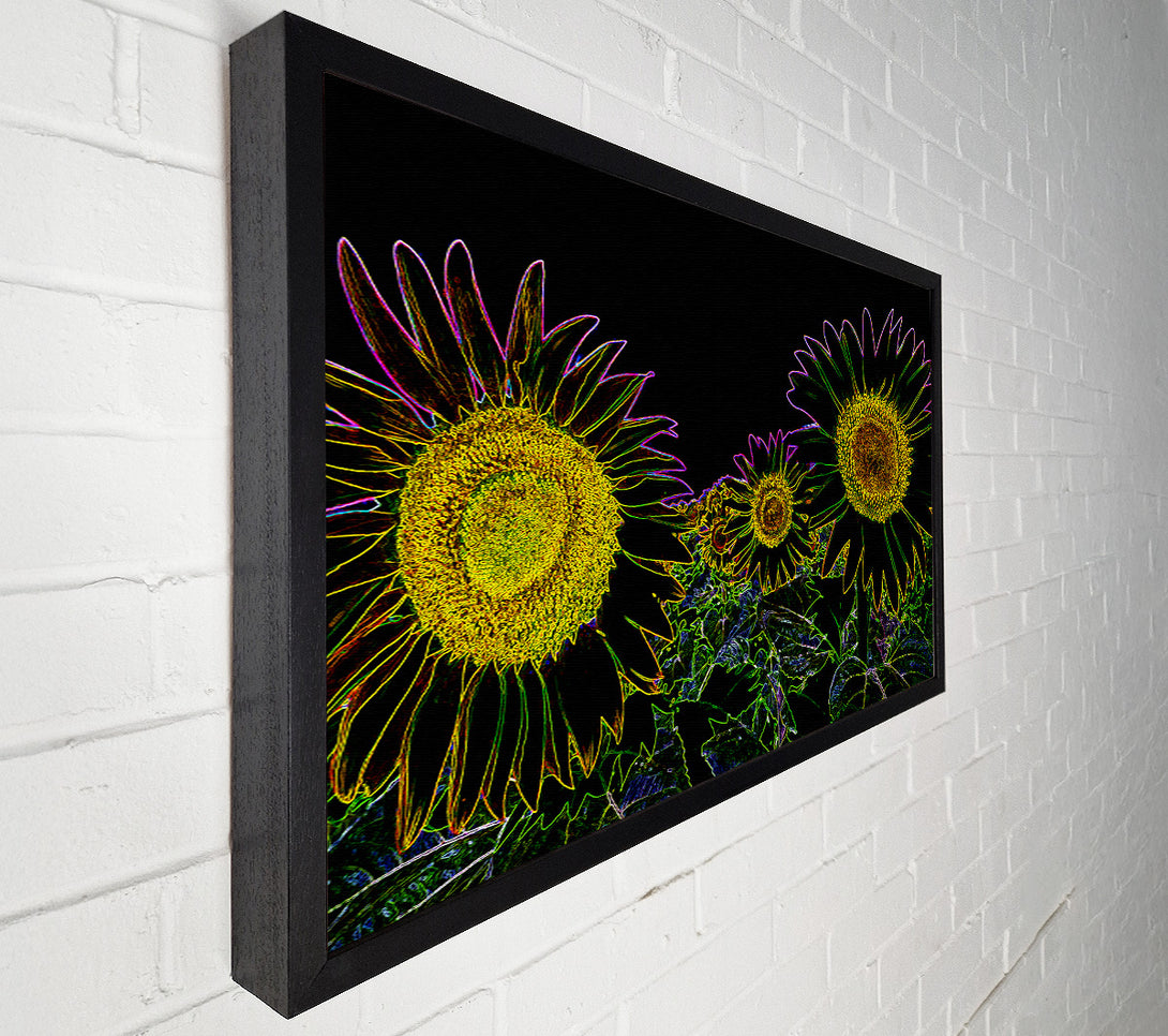  A Canvas Print of Abstarct Neon Floral 36 Canvas Art