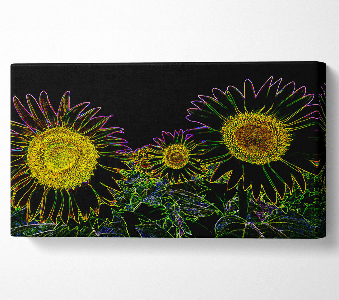  A Canvas Print of Abstarct Neon Floral 36 Canvas Art