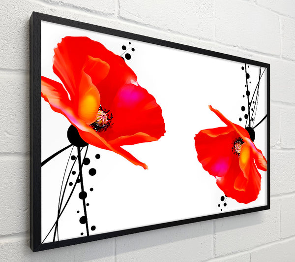 Twin Poppy Abstract