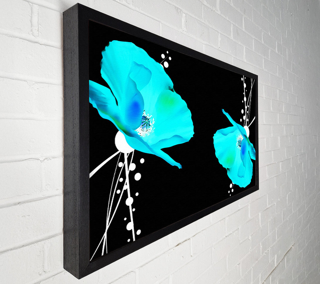  A Canvas Print of Blue Poppy Abstract Canvas Art