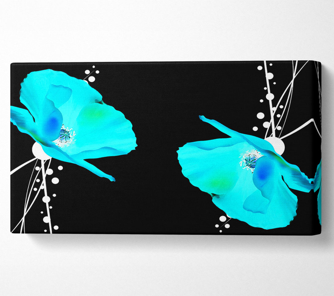  A Canvas Print of Blue Poppy Abstract Canvas Art