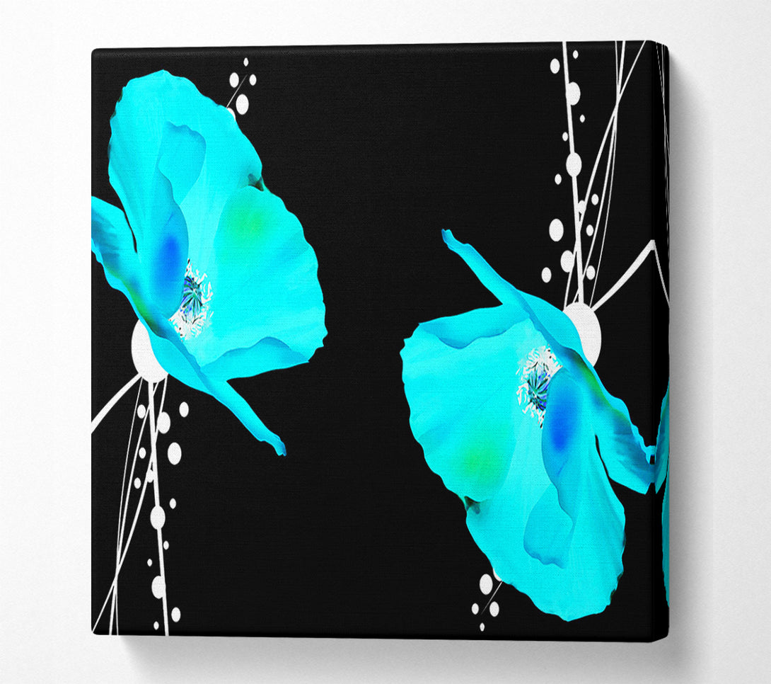  A Canvas Print of Blue Poppy Abstract Canvas Art